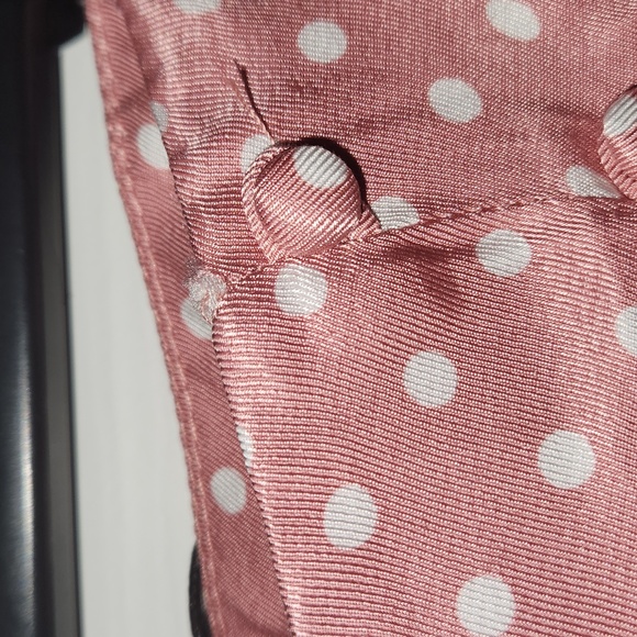 Zara Soft Pink Polka Dot Slit Skirt - Picture 3 of 5